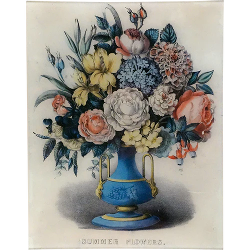 John Derian - Summer Flowers Rectangular Tray - 11 x 14"
