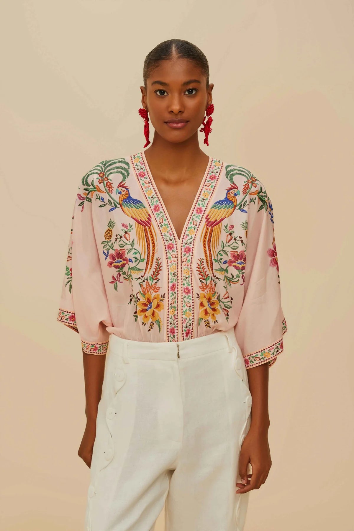 Farm Rio - Delicate Forest Pink Bodysuit