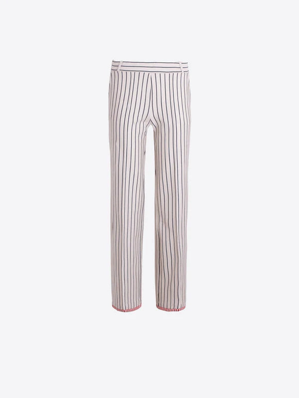 Vilagallo - Striped Pants with Red Trim