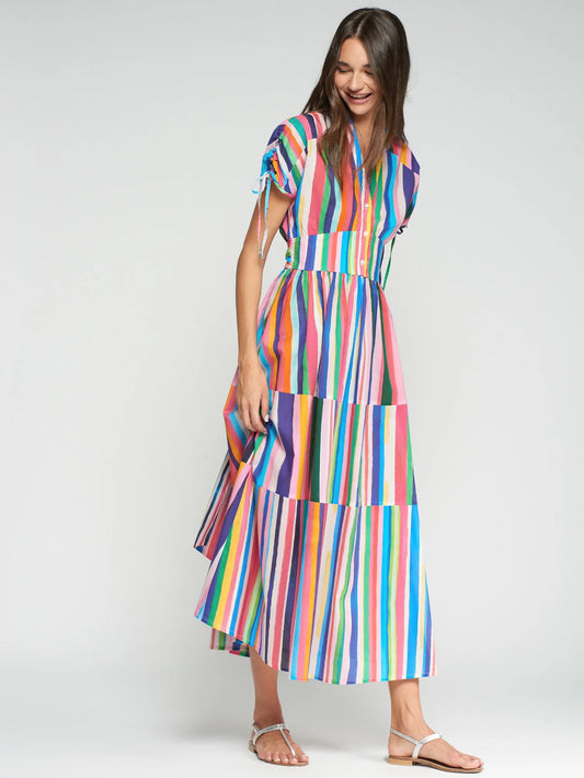 Vilagallo - Multi Color Striped Dress