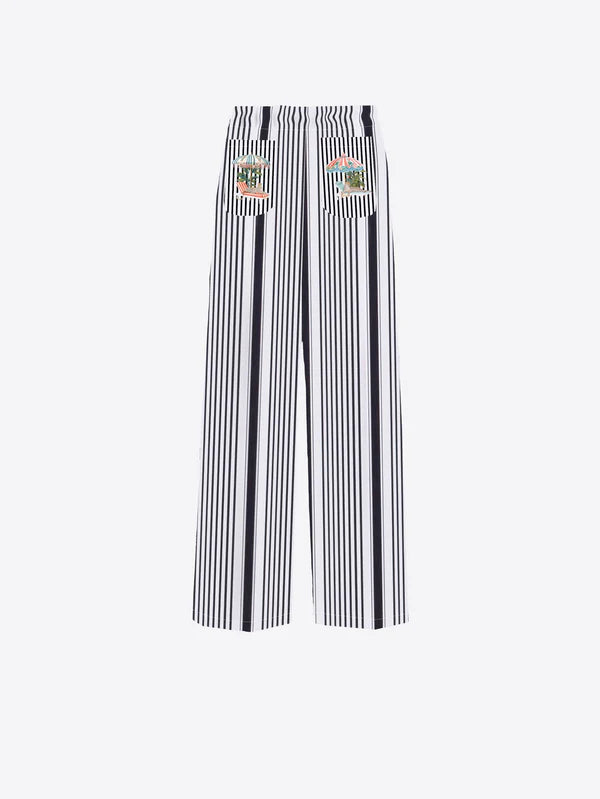 Vilagallo - Black Striped Trousers