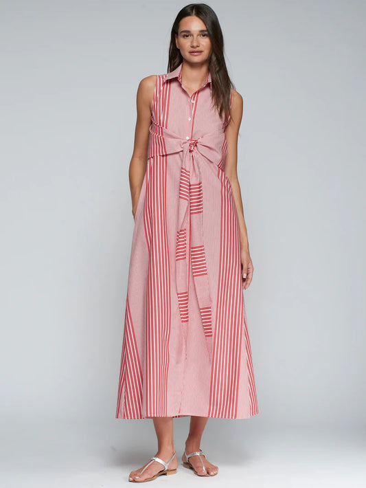 Vilagallo - Striped Open Back Dress