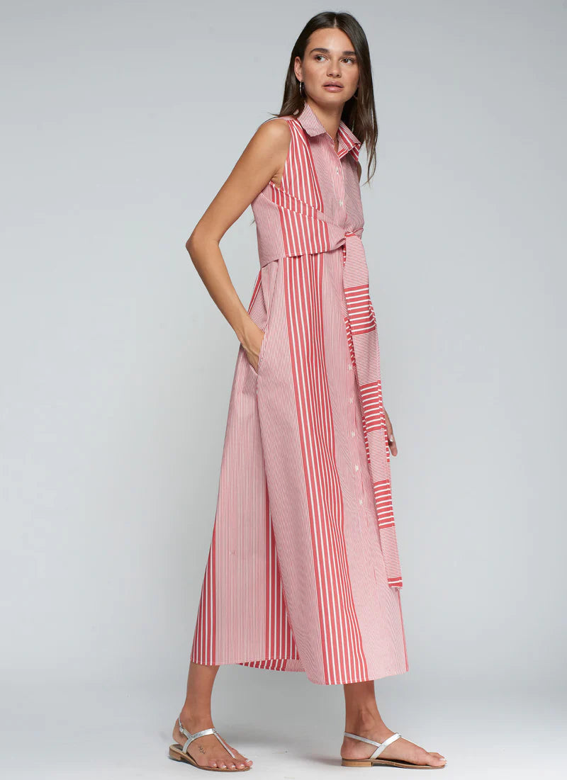 Vilagallo - Striped Open Back Dress