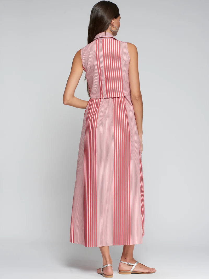 Vilagallo - Striped Open Back Dress