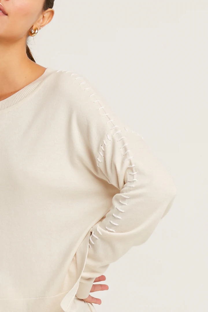 Whipstitch Crewneck Sweater