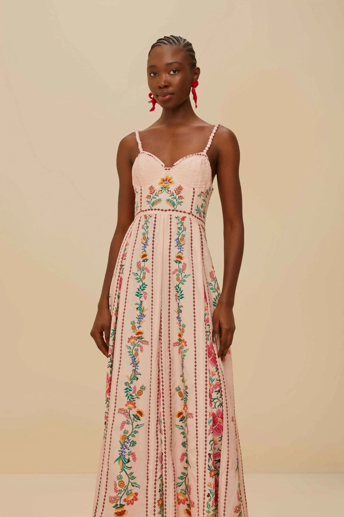 Farm Rio - Delicate Forest Pink Maxi Dress Cypress Apparel and Home Goods Farm Rio - Delicate Forest Pink Maxi Dress Cypress Apparel and Home Goods