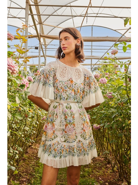 Sweet Bloom Off White Mini Dress