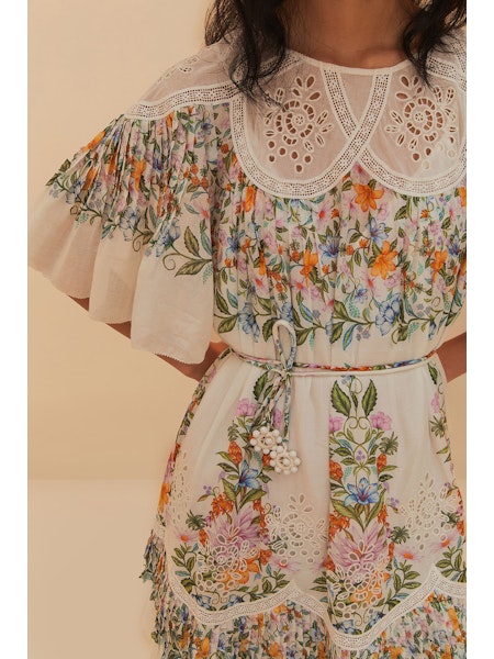 Sweet Bloom Off White Mini Dress