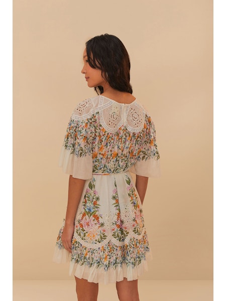 Sweet Bloom Off White Mini Dress