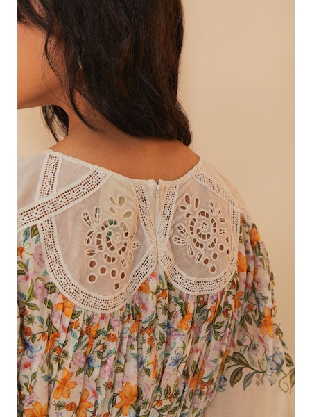 Sweet Bloom Off White Mini Dress