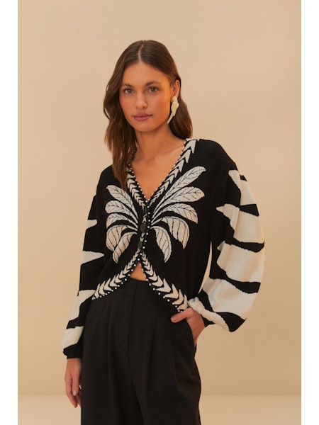 Farm Rio - Palms Graphic Cardigan