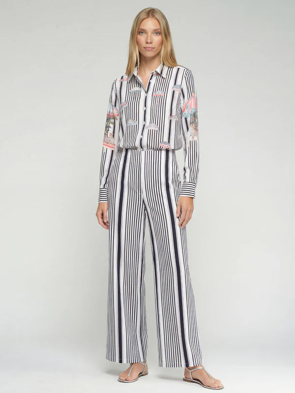Vilagallo - Black Striped Trousers