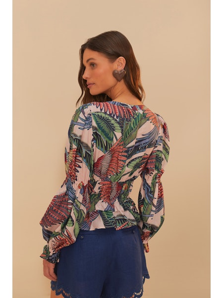 Farm Rio - Macaw Flight Pink Blouse