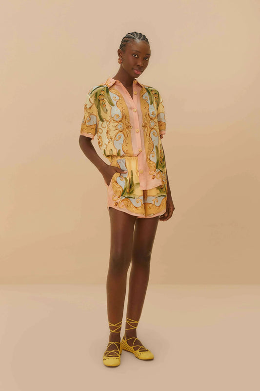 Farm Rio - Banana Royalty Kalendoscope Multicolor Shorts