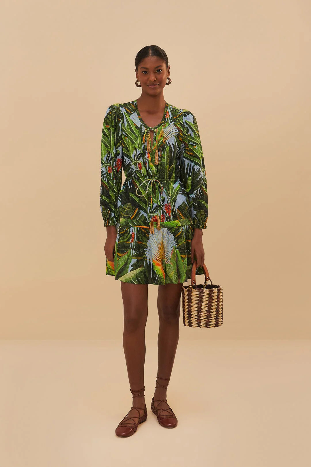Farm Rio - Amazonia Forest Blue Mini Dress