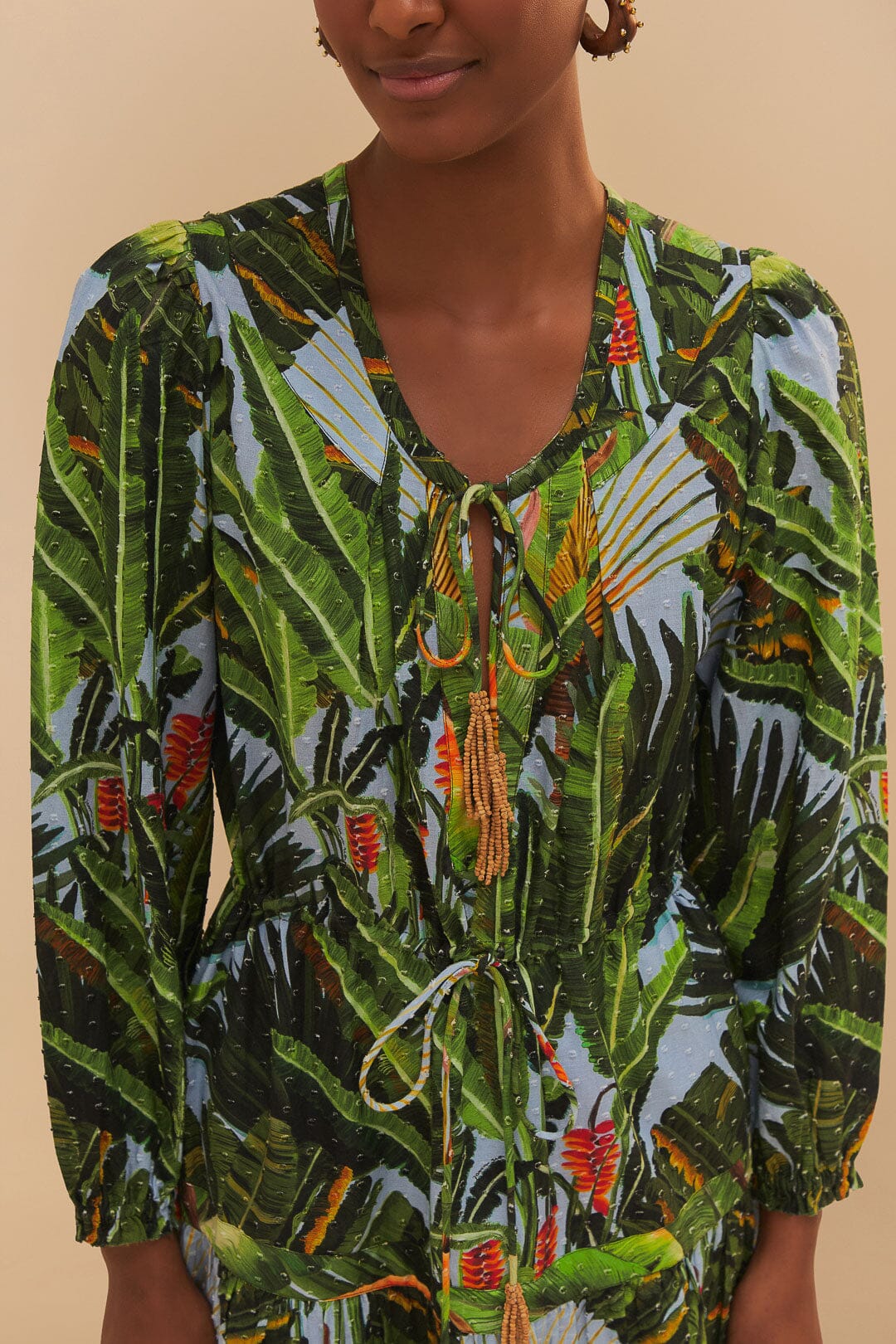 Farm Rio - Amazonia Forest Blue Mini Dress