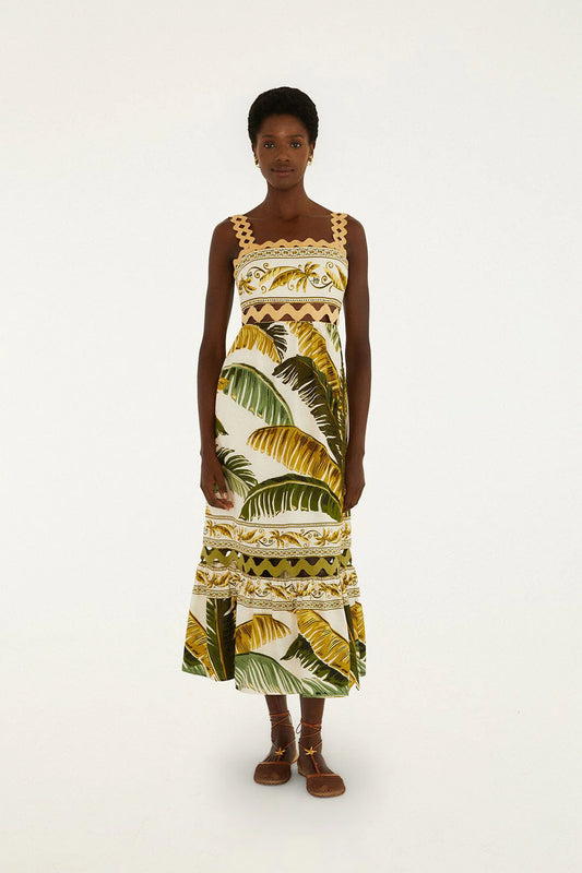 Farm Rio - Trancos Sand Sleeveless Maxi