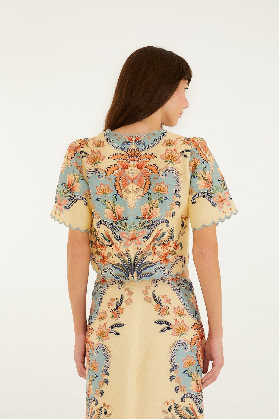 Farm Rio - Boho Beauty Butter Short Sleeve Top