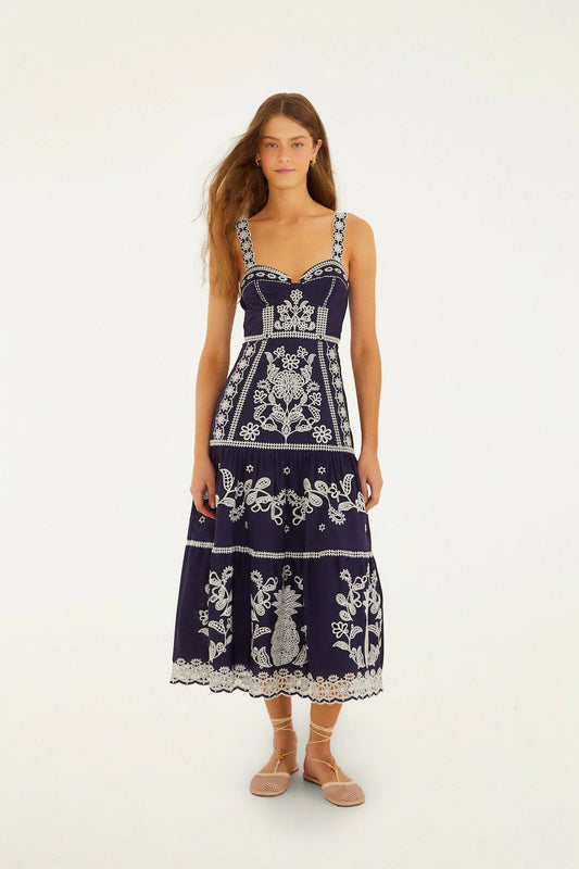 Farm Rio - Richillieu Midi Dress