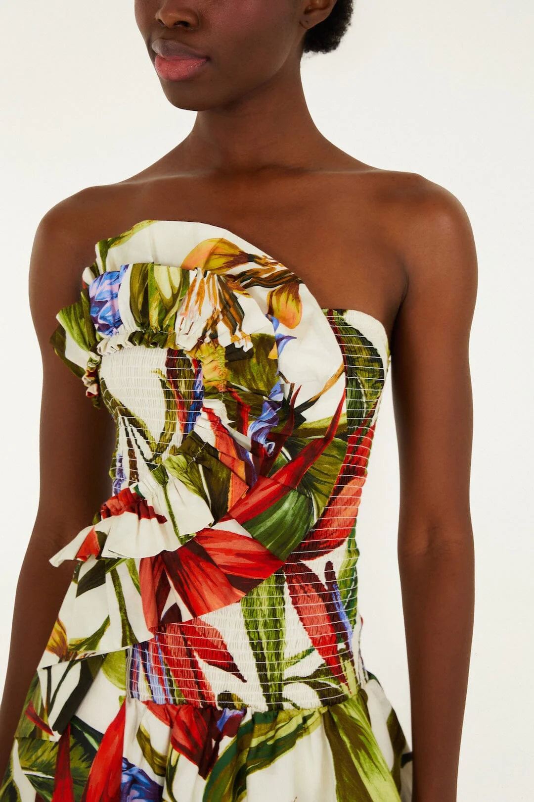 Farm Rio - Florart Strapless Maxi Dress