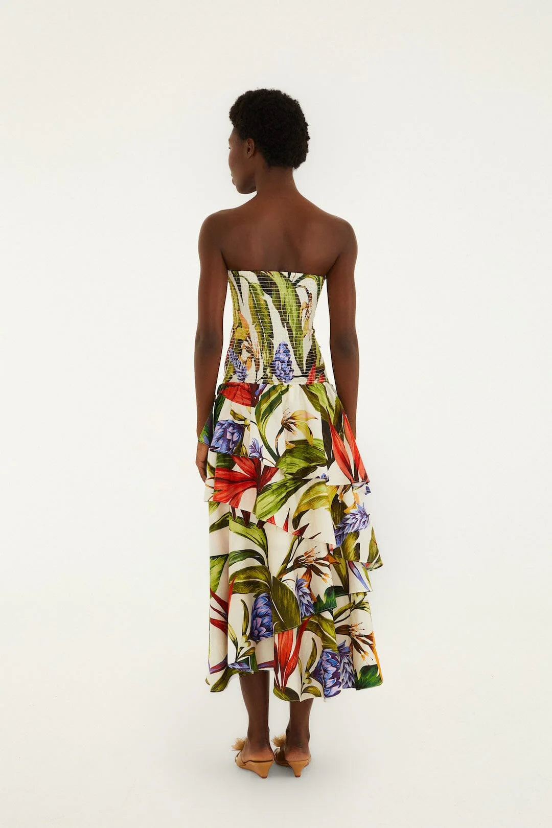 Farm Rio - Florart Strapless Maxi Dress
