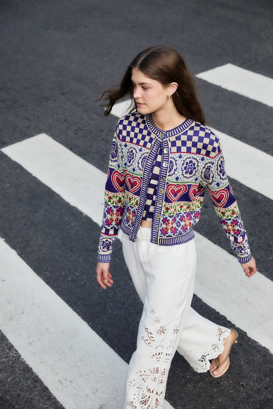 Farm Rio - Rainbow Kaleidoscope Cardigan