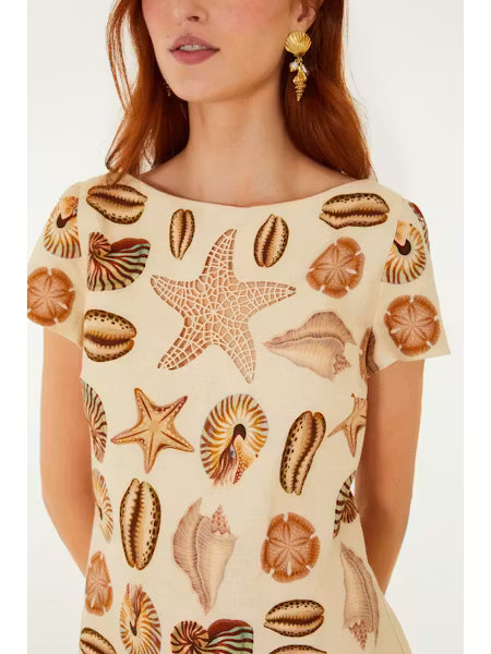 Farm Rio - Marine Shells Mini Dress
