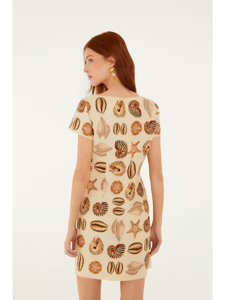 Farm Rio - Marine Shells Mini Dress