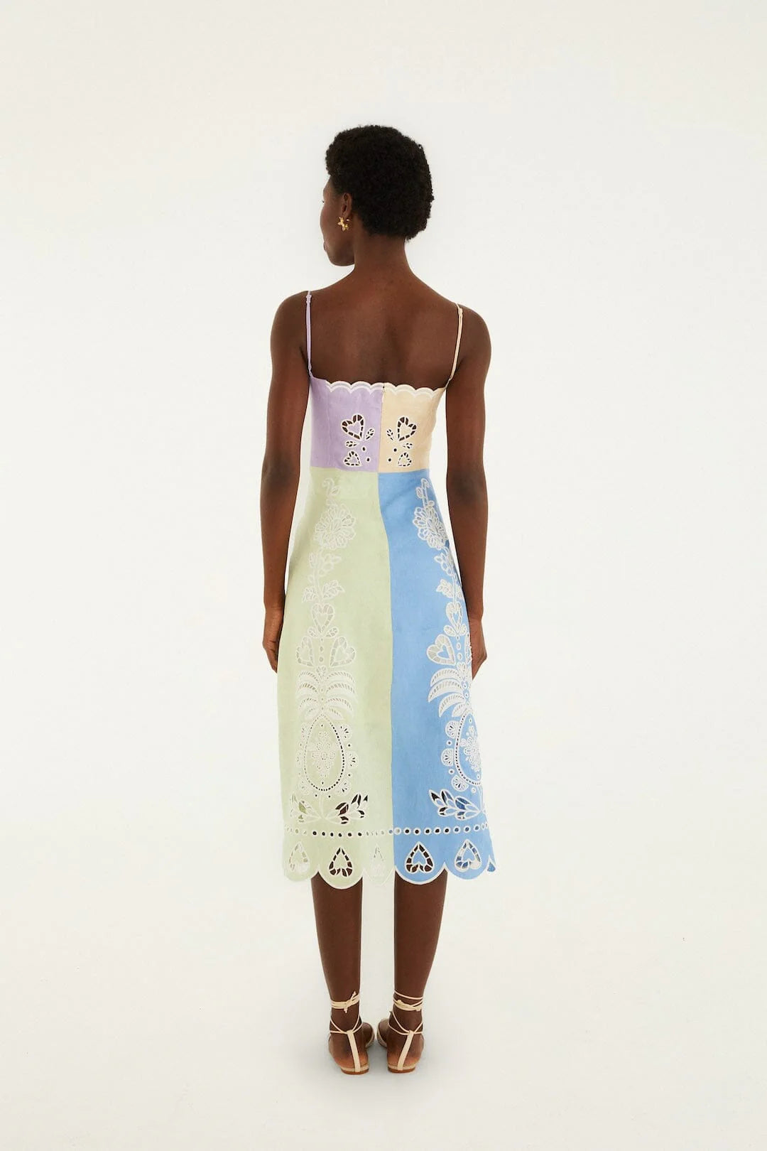 Farm Rio - Multicolor Embroidery Midi Dress