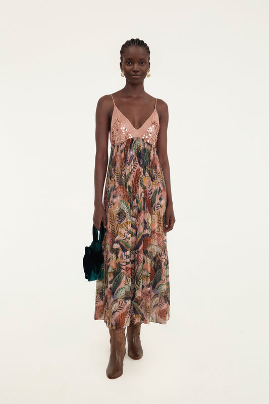 Farm Rio - Artisanal Birds Maxi Dress