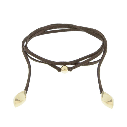Hannah Suede Tie Necklace