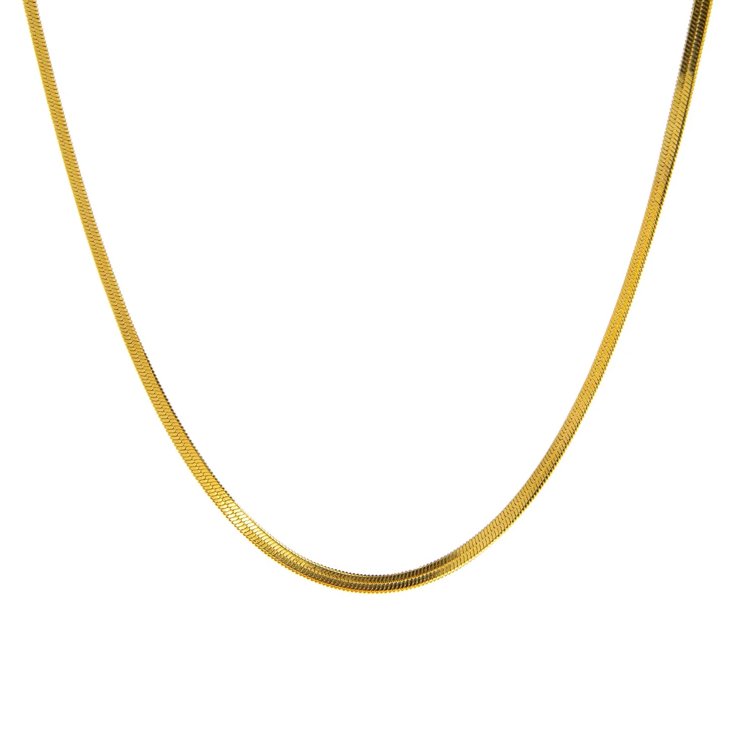 Waterproof Collection -Thin Herringbone Necklace