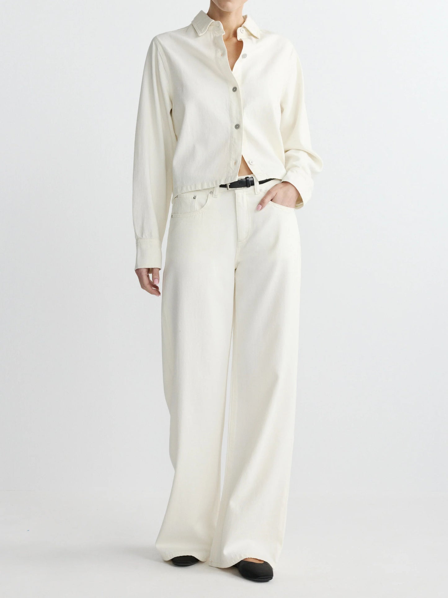 DL1961 - Montauk Shirt in Eggshell Aura