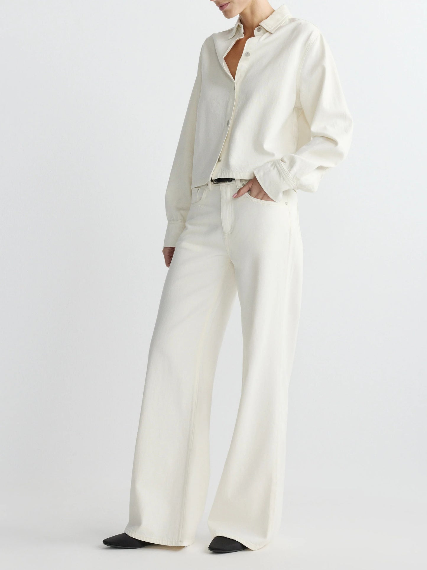 DL1961 - Montauk Shirt in Eggshell Aura