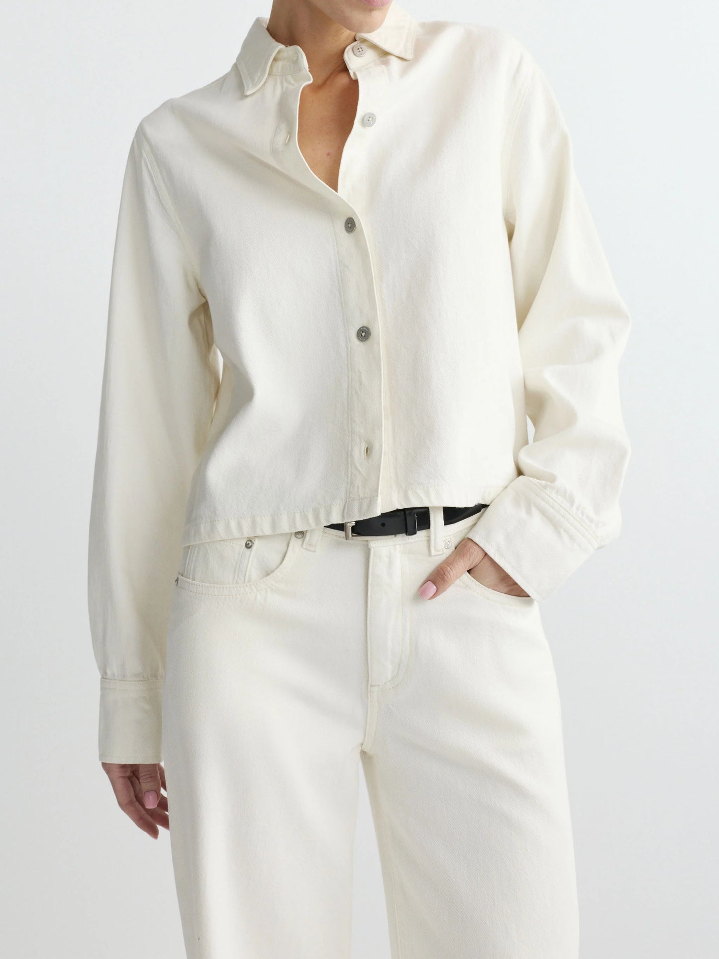DL1961 - Montauk Shirt in Eggshell Aura