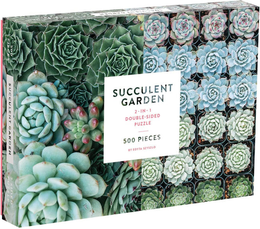 500 Piece Double Sided Succulent Garden