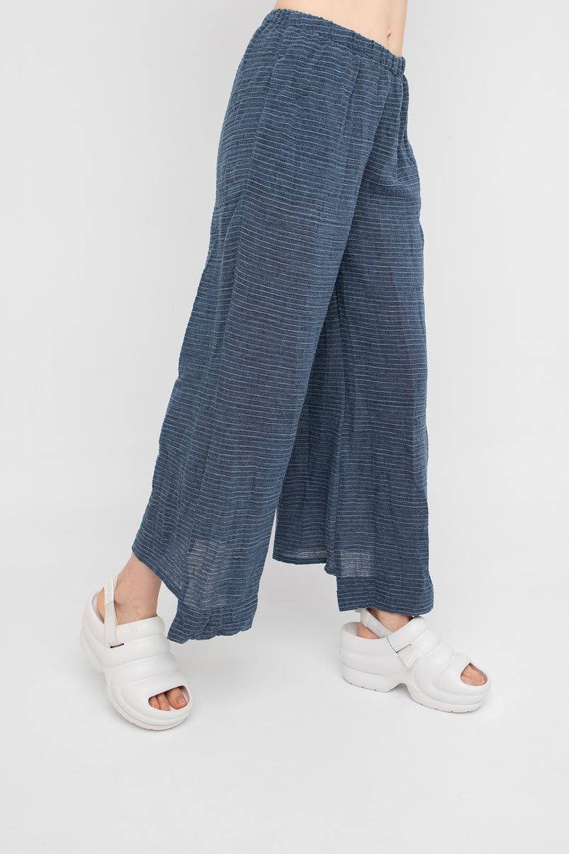 Linen wide leg pant