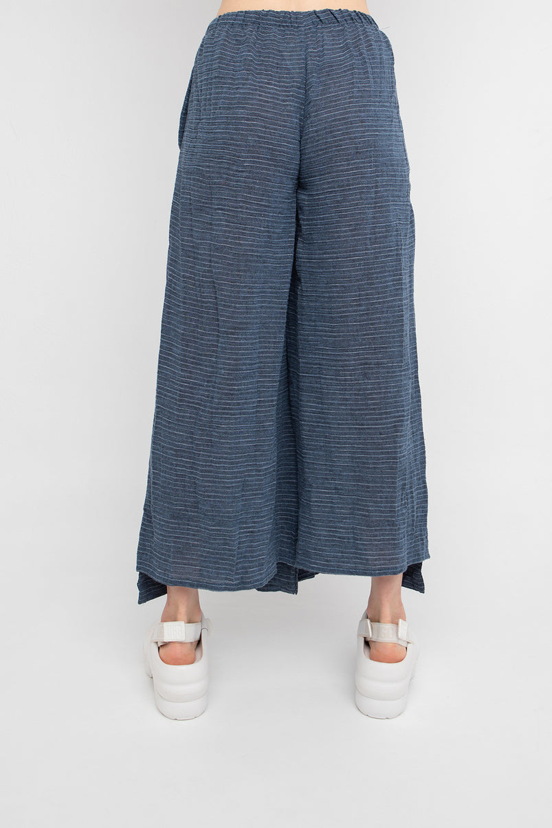 Linen wide leg pant