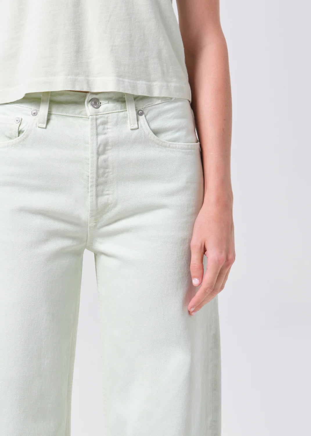 AGOLDE - Arc Jean in Mint Cream