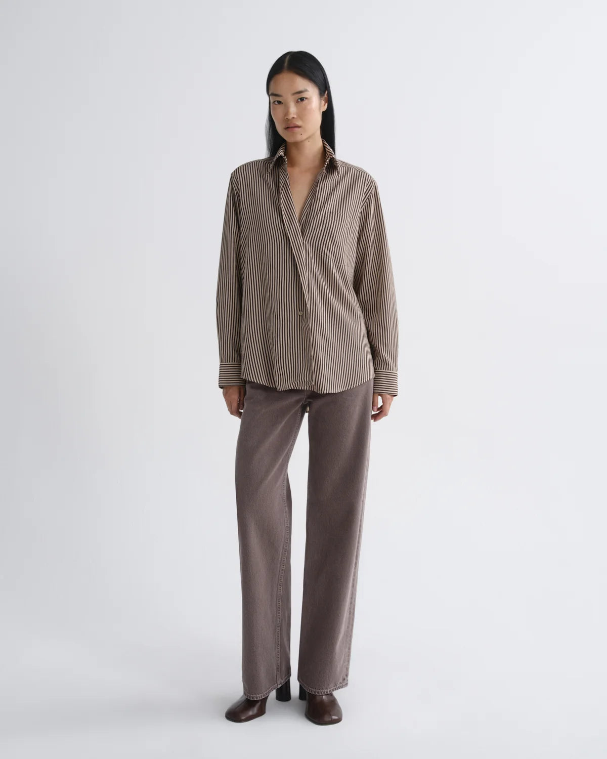 AGOLDE - Aris Shirt in Trace Stripe