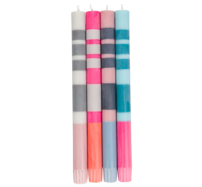 Striped Taper Candles