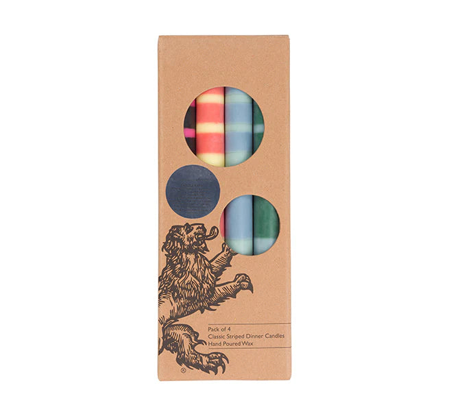 Striped Taper Candles