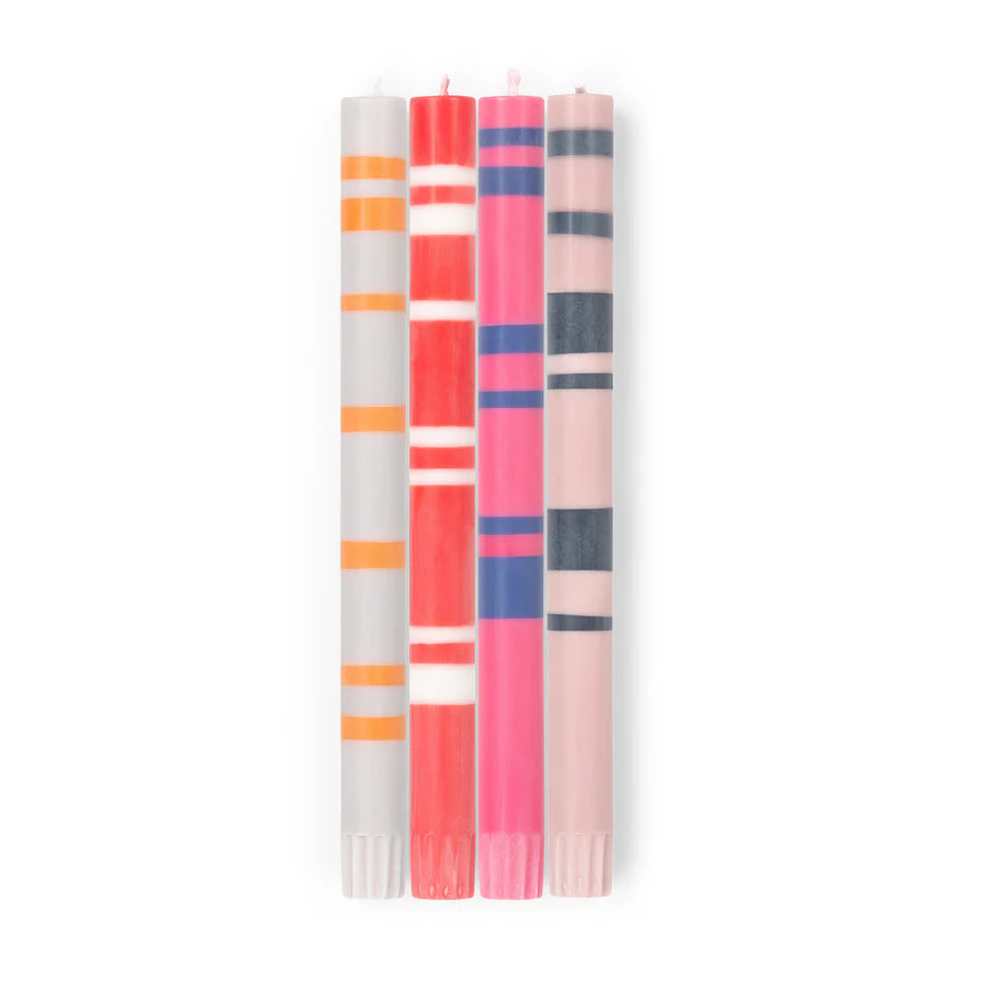 Striped Taper Candles