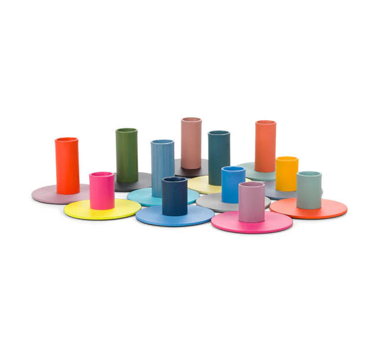 Small Two-Tone Flame & Opaline Holder