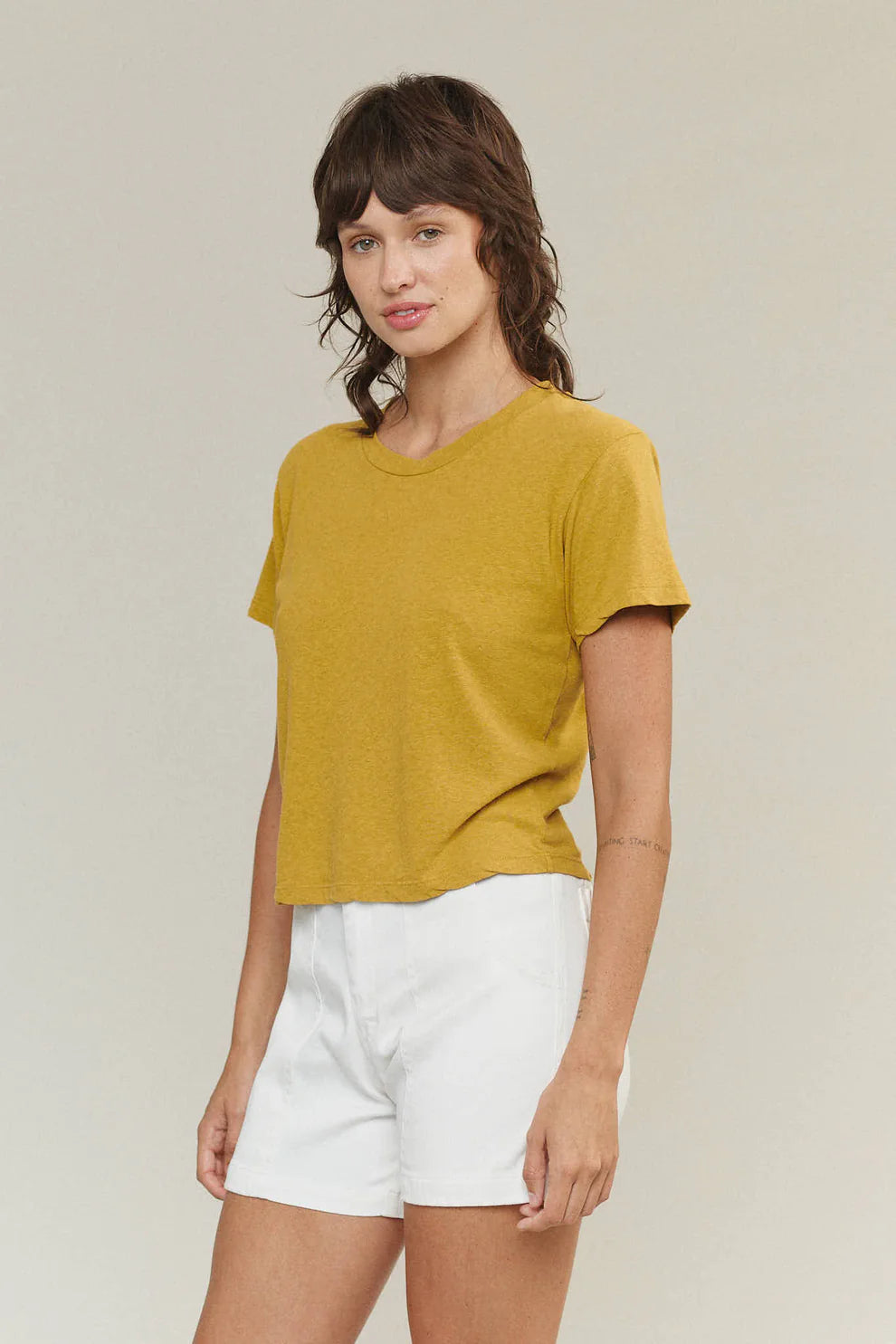 Jungmaven - Cropped Lorel Tee Citrine