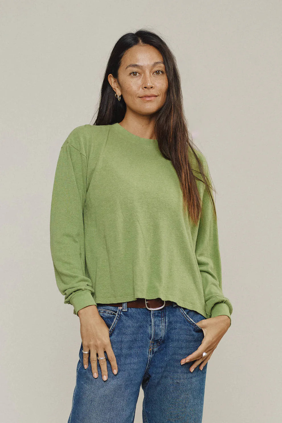 Jungmaven - Cropped Long Sleeve Tee