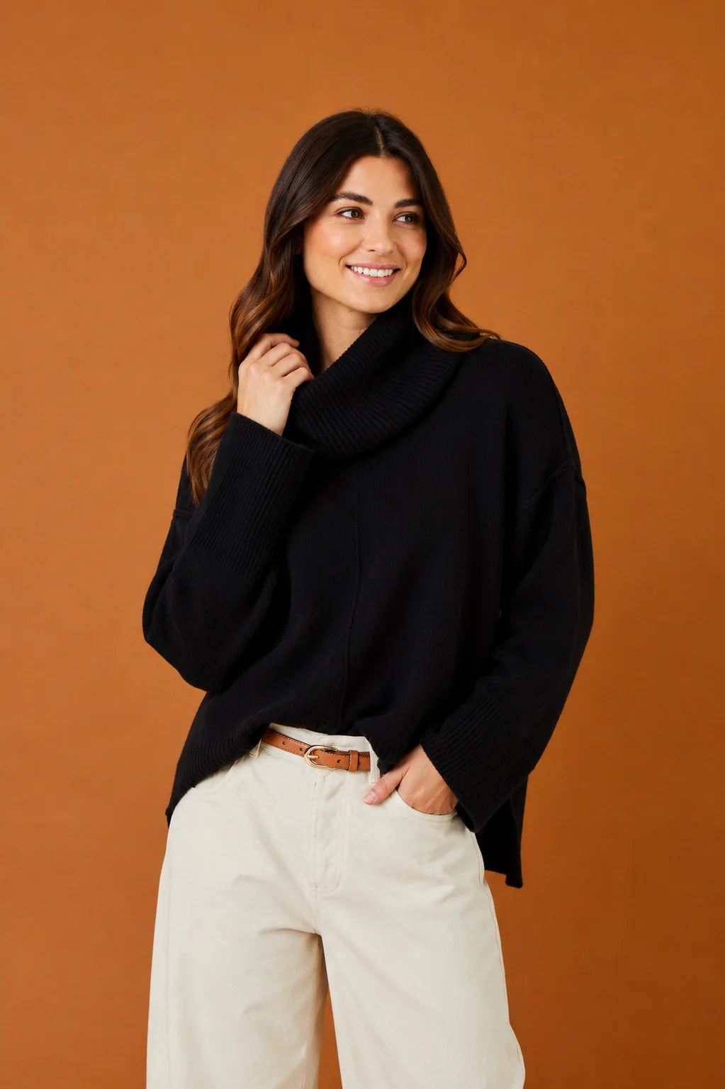 Suzy D - Teri Knit Sweater w/ Snood