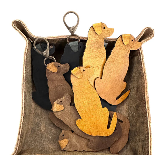 Leather Labrador Keychain