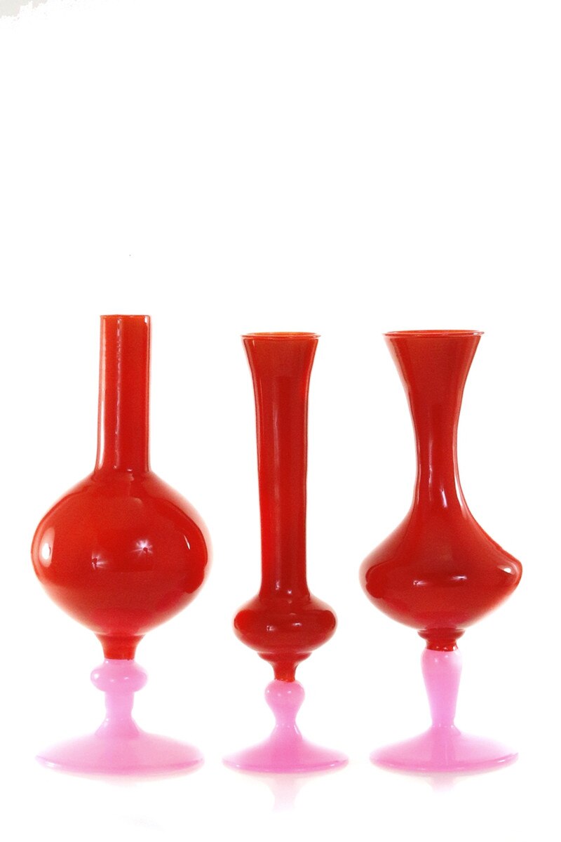 Glass Vases Set of 3