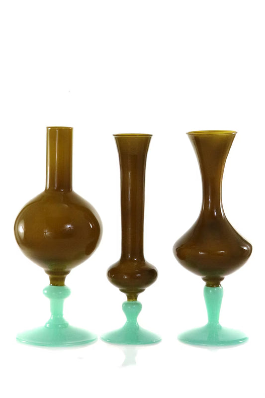 Glass Vases Set of 3